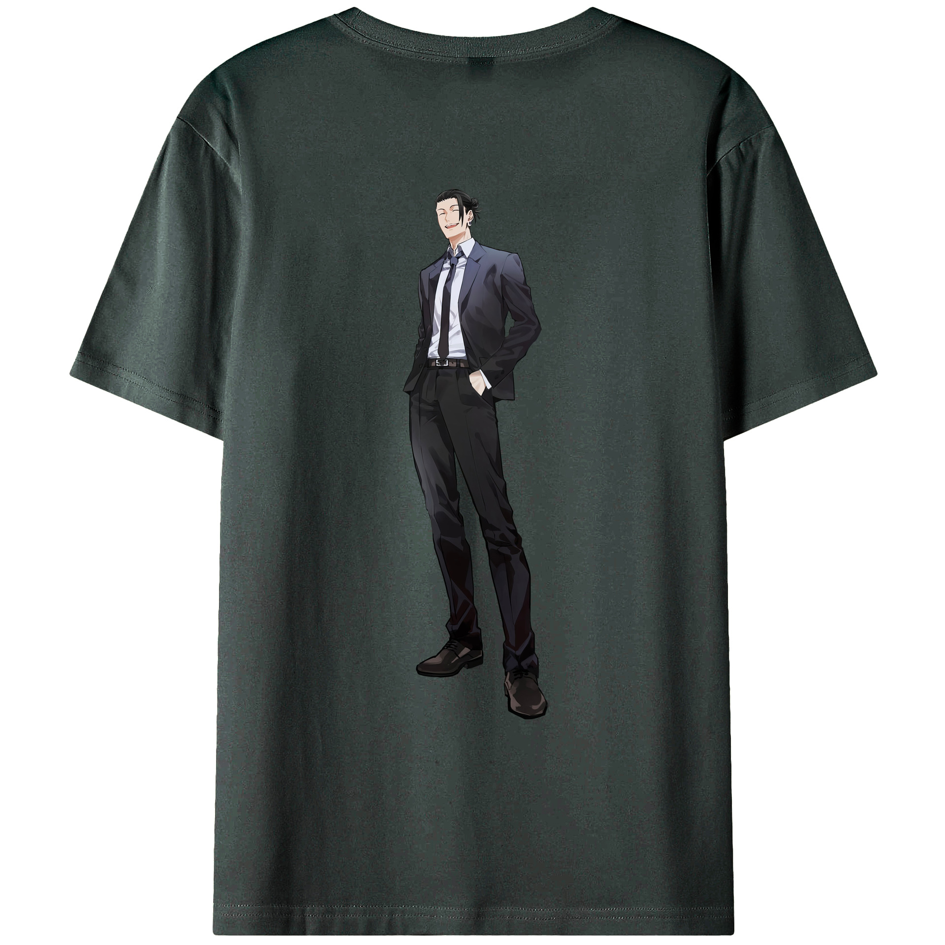（画像用） 呪術廻戦 Jujutsu Kaisen 綿100％ メンズ半袖Tシャツ（バックプリント） 通気性